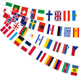 AhfuLife Eurovision Flag Bunting Party Decorations, 37 National Double Sides Fabric European Flag Bunting for Eurovision 2024 Song Contest Party Bar Club Garden and Street Decorations (1 Pcs)